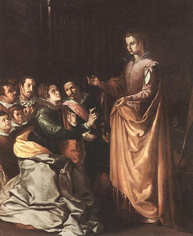 HERRERA, Francisco de, the Elder St Catherine Appearing to the Prisoners sf Sweden oil painting art